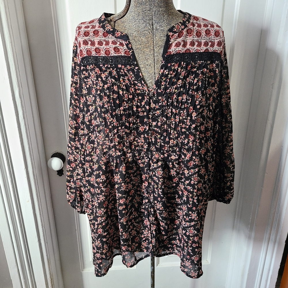 Floral Tunic Style Shirt